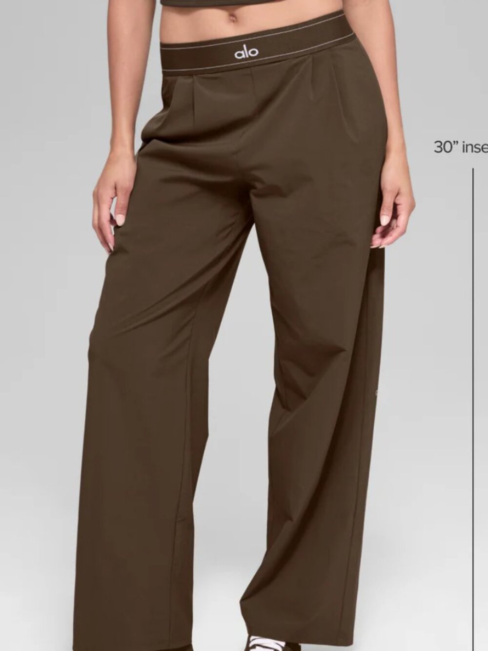 NWT Alo Yoga Suit Up Trouser Espresso Brown🤎Relaxed Fit Pants - Picture 7 of 8